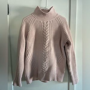 Lululemon large Dusty Pink Chunky Sweater Turtleneck